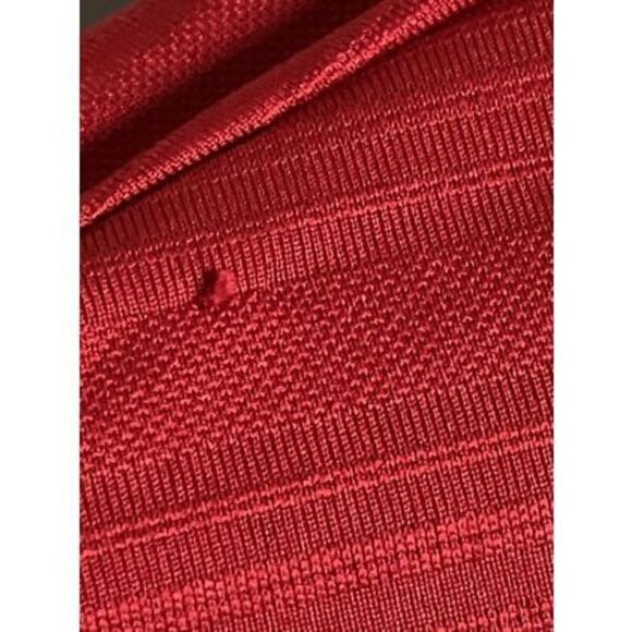 Adidas Climalite Men's Size X-Large Polo Shirt Golf Short Sleeve Red Striped - Picture 6 of 6